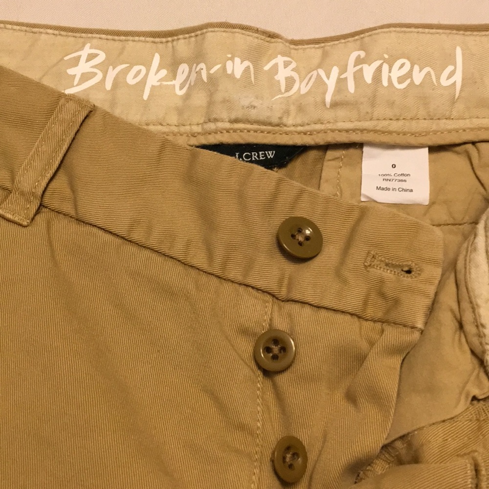 J.Crew Distressed Broken-In Khaki’s. Size 0 - image 8